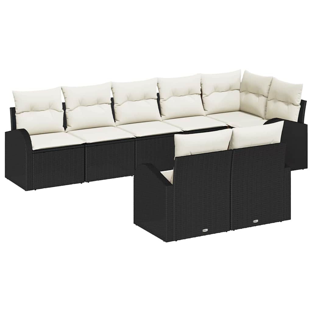 Gartensofa-set 8 pcs Poly-Rattan