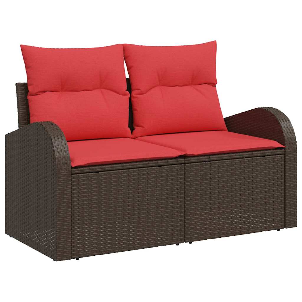 Gartensofa-set 9 pcs Braun Poly-Rattan