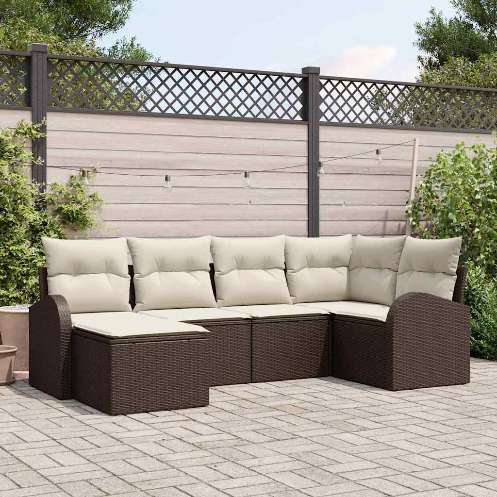 Gartensofa-set Braun Poly-Rattan