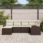 Gartensofa-set Braun Poly-Rattan