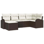 Gartensofa-set Braun Poly-Rattan
