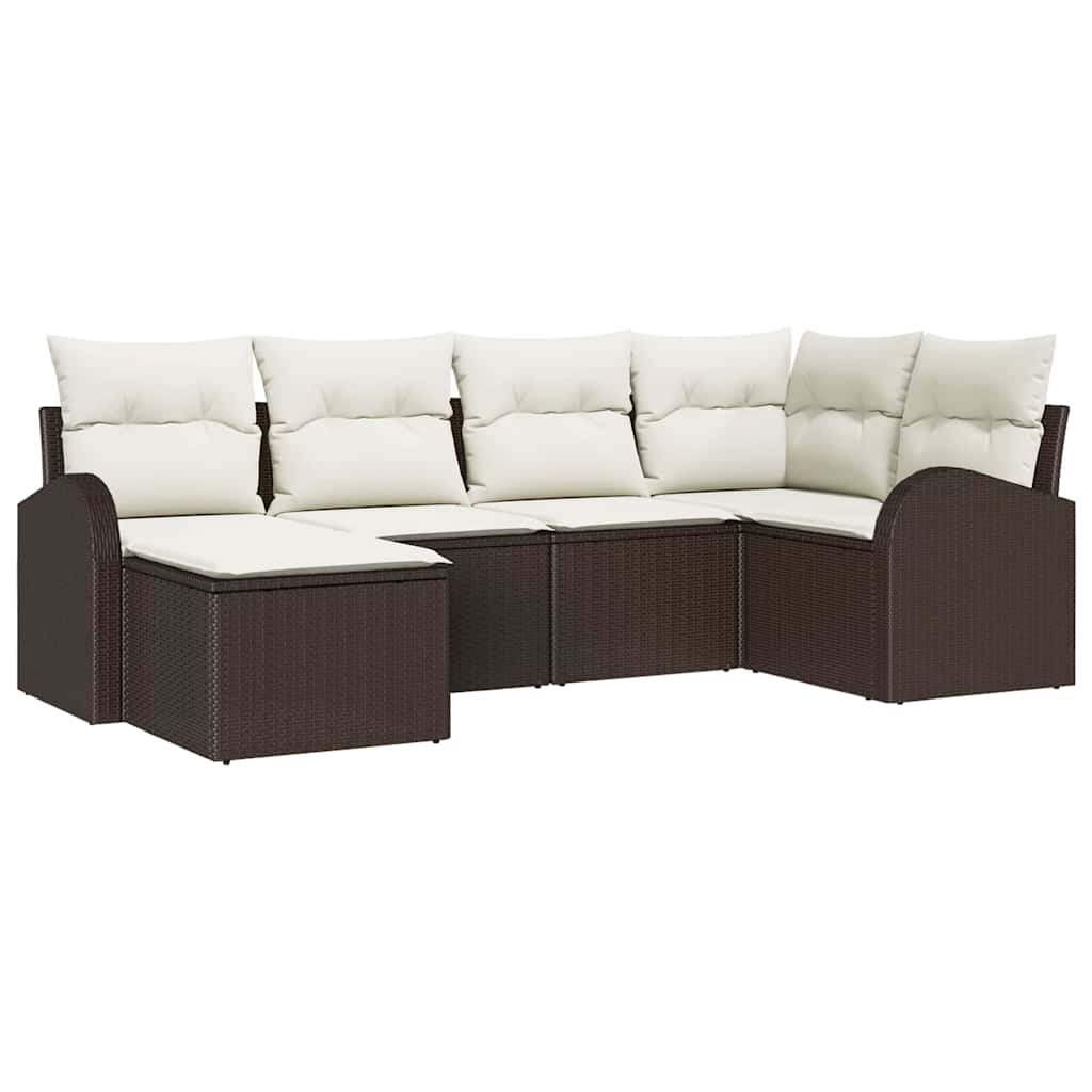 Gartensofa-set Braun Poly-Rattan