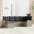 Gartensofa-set Hellgrau Poly-Rattan