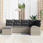 Gartensofa-set Hellgrau Poly-Rattan