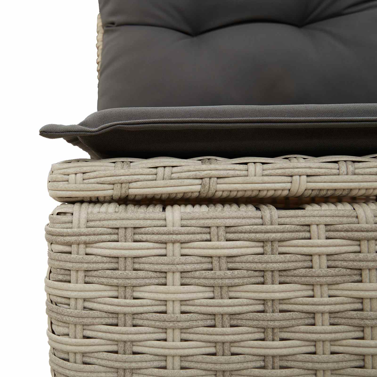 Sofa Set mit Kissen 6 pcs Hellgrau Poly Rattan