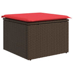 Sofa Set 7 pcs Braun Poly-Rattan