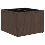 Sofa Set mit Kissen 5 pcs Braun und Creme Poly Rattan