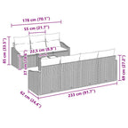 Sofa Set mit Kissen mit Kissen 8 pcs Grau Poly-Rattan