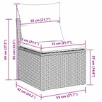 Sofa Set mit Kissen 6 pcs Beige Poly-Rattan