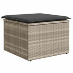 Sofa Set mit Kissen 5 pcs Hellgrau Poly Rattan