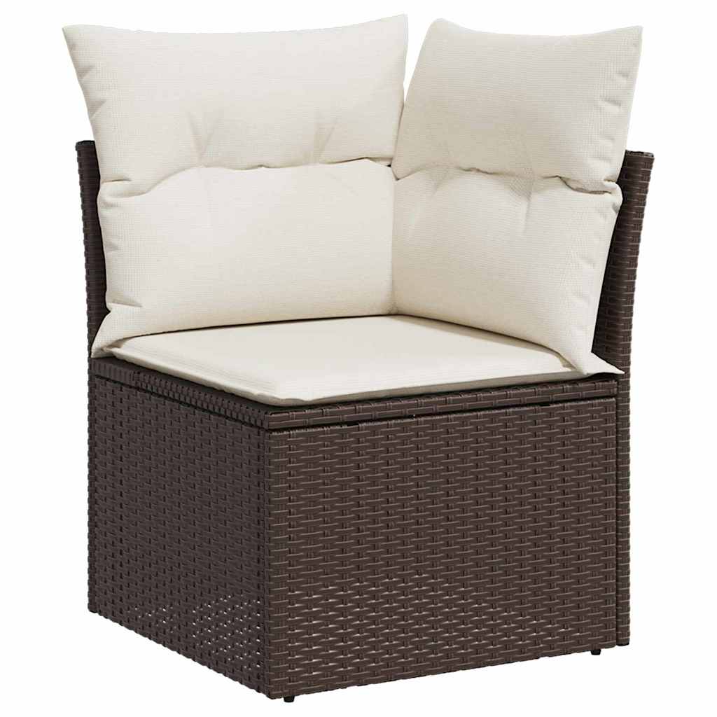 Gartensofa-set 4 pcs Braun Poly-Rattan