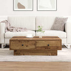 Couchtisch Altholz 90 x 90 x 28 cm Holzwerkstoff