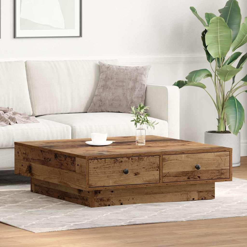 Couchtisch Altholz 90 x 90 x 28 cm Holzwerkstoff