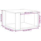 Couchtisch Artisan-Eiche 51,5 x 51,5 x 30 cm Holzwerkstoff