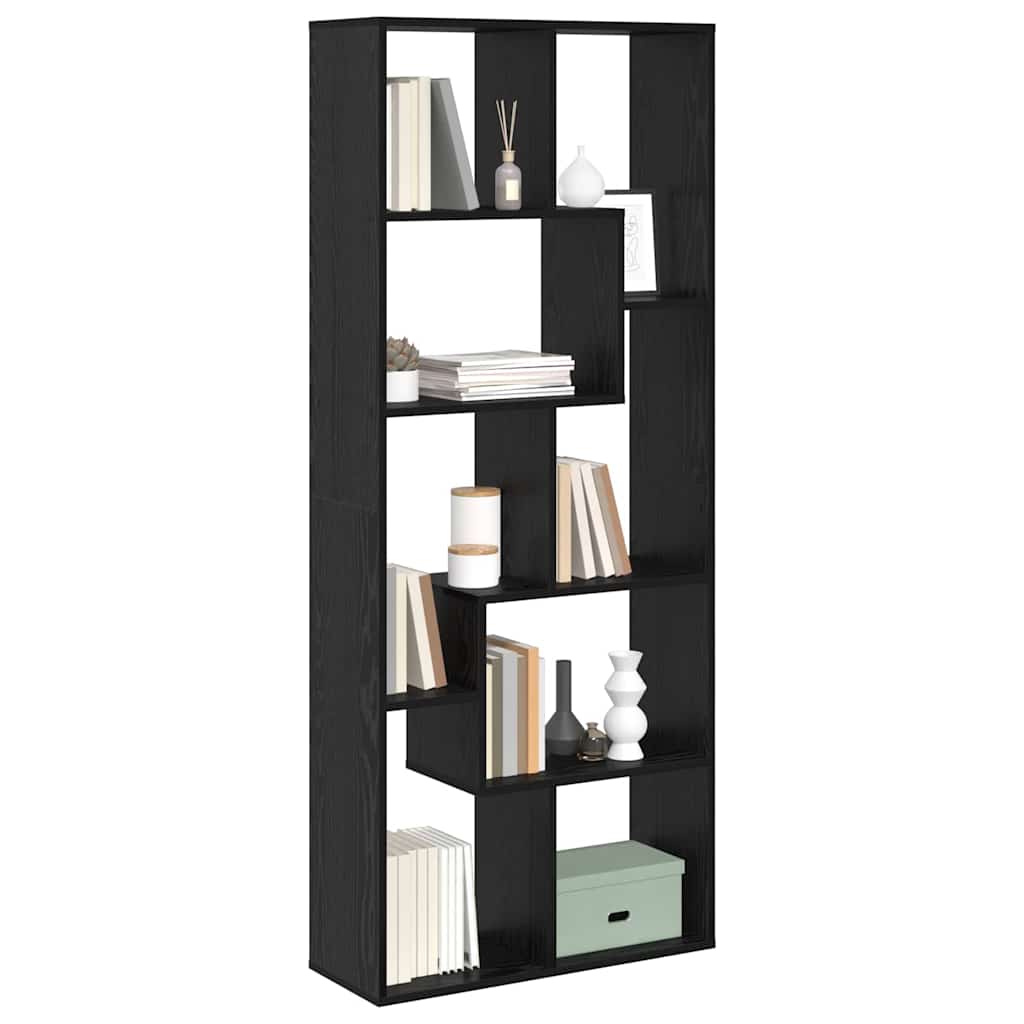 Bücherregal Schwarz Eichen-Optik 67 x 25 x 162 cm Holzwerkstoff