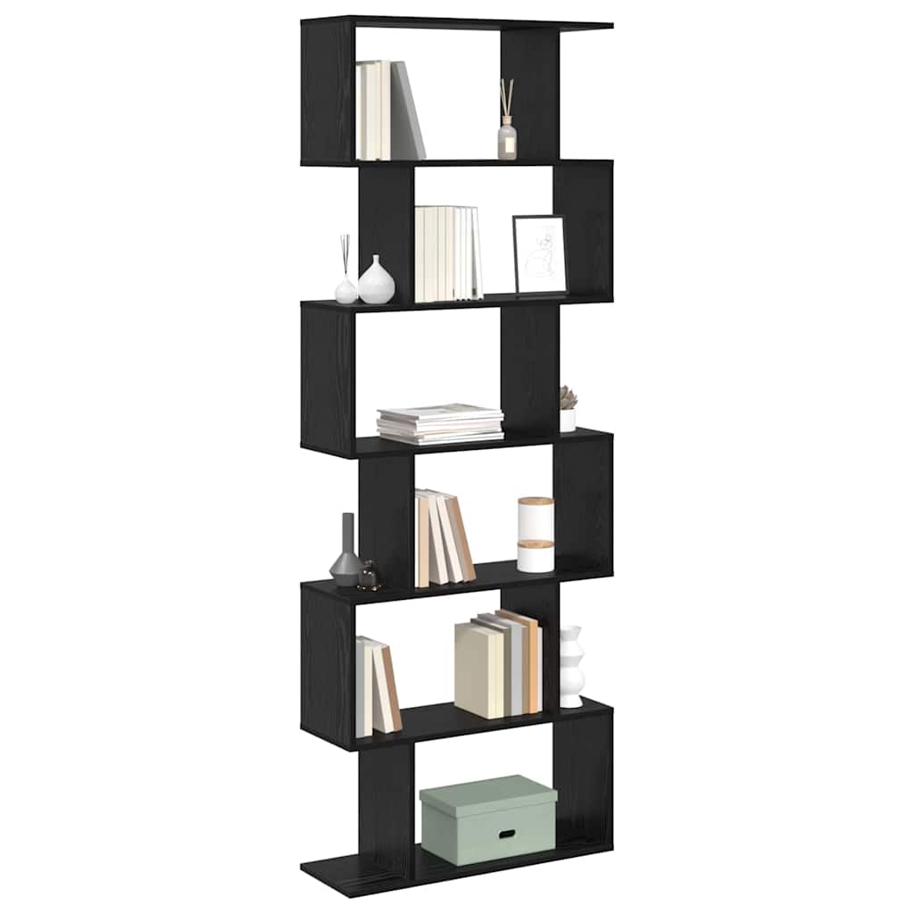 Bücherregal Schwarz Eichen-Optik 70 x 24 x 193,5 cm