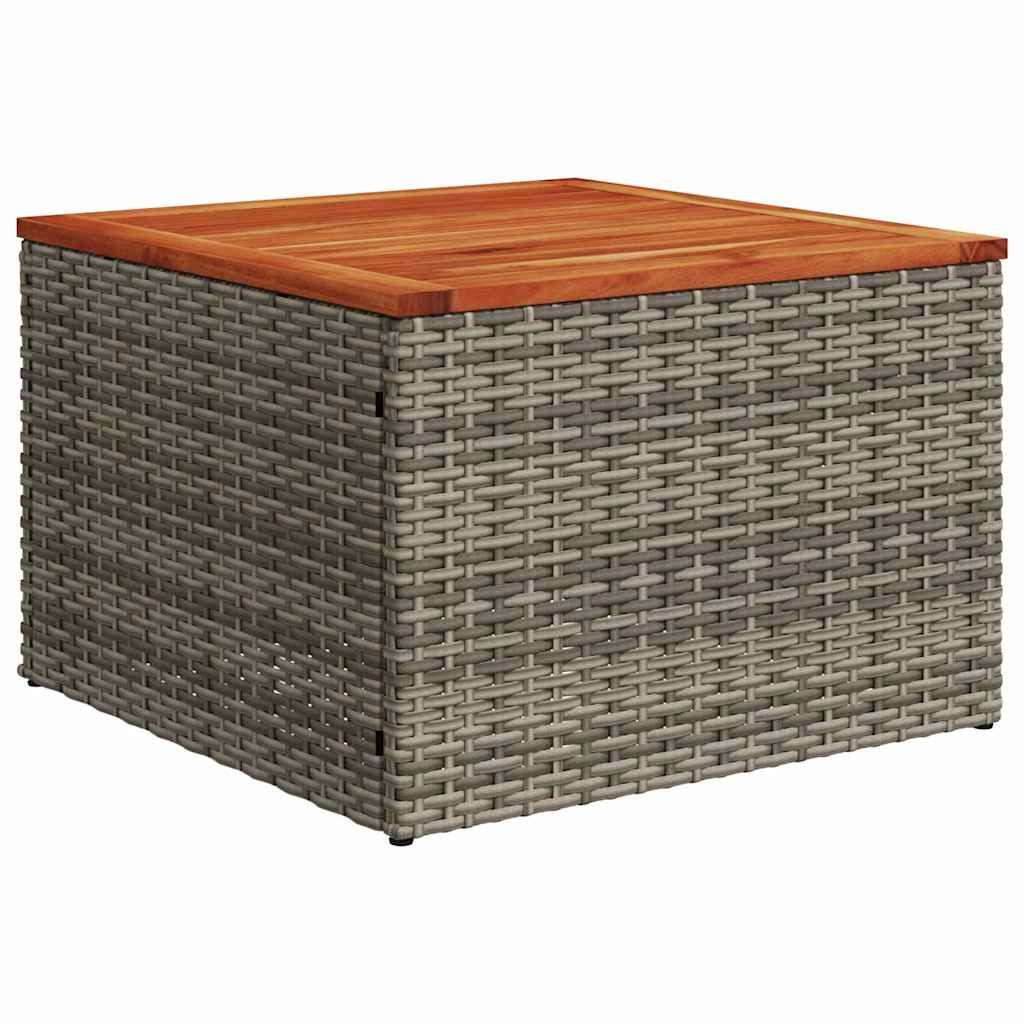 Gartensofa-set mit Kissen 10 pcs Grau Poly-Rattan