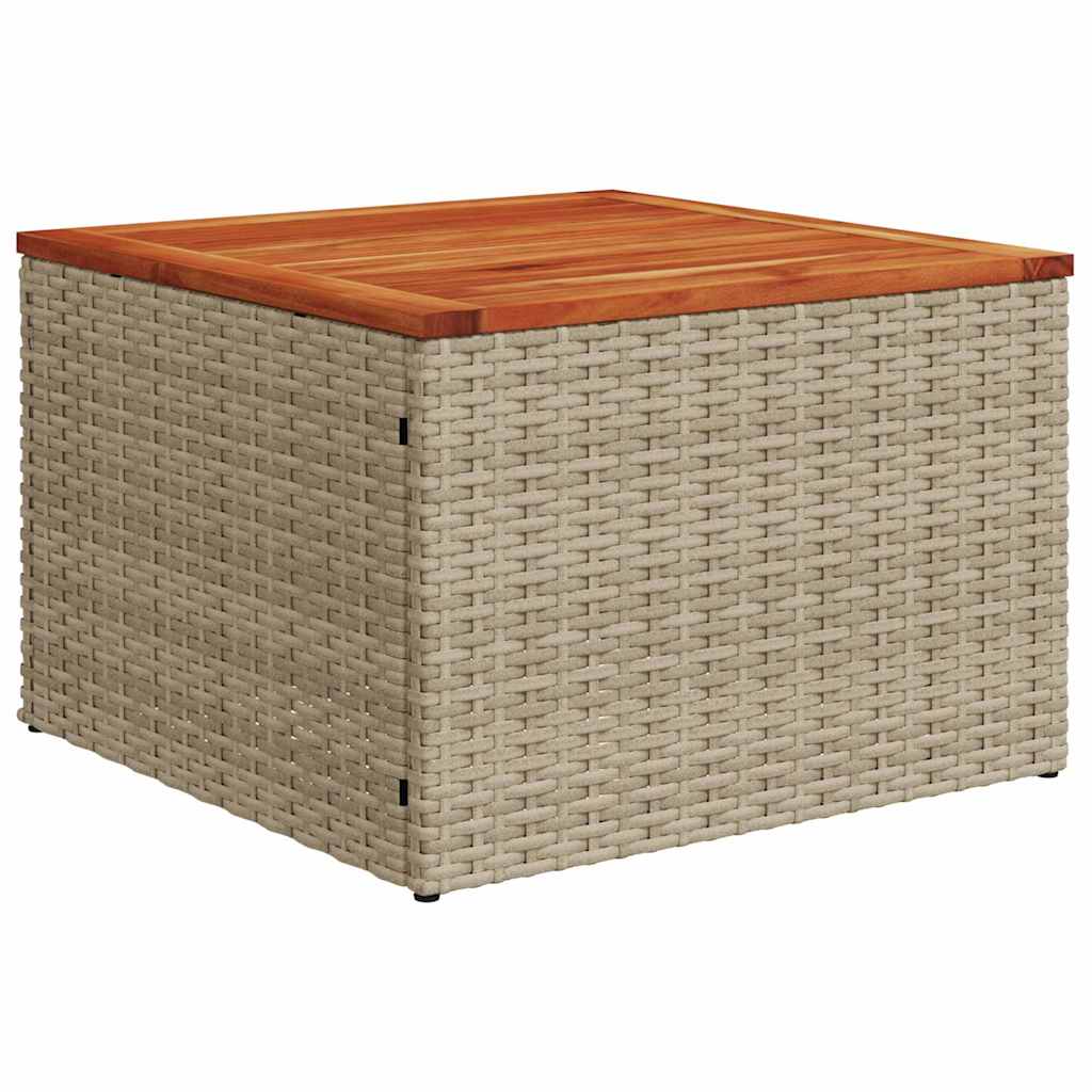 Gartensofa-set mit Kissen 9 pcs Beige Poly-Rattan
