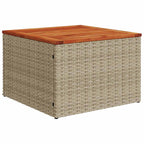 Gartensofa-set mit Kissen 9 pcs Beige Poly-Rattan