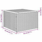 Gartensofa-set mit Kissen 6 pcs Schwarz Poly-Rattan