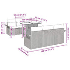 Gartensofa-set mit Kissen 7 pcs Braun Poly-Rattan