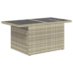 Gartensofa-set mit Kissen 8 pcs Hellgrau Poly-Rattan