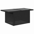Gartensofa-set mit Kissen 9 pcs Schwarz Poly-Rattan