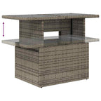 Garten-Sofa-Set mit Kissen 8 pcs Grau Poly-Rattan