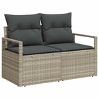 Garten-Sofa-Set mit Kissen 8 pcs Hellgrau