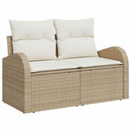 Garten-Sofa-Set mit Kissen 8 pcs Beige und Creme