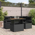 Garten Essgruppe mit Kissen 5 pcs Schwarz und Braun