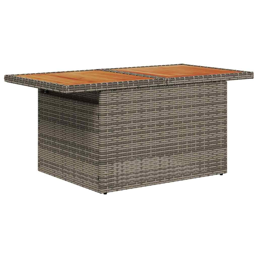 Garten-Sofa-Set mit Kissen mit Kissen 9 pcs Grau und Braun