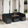 Garten Essgruppe mit Kissen 10 pcs Schwarz und Braun