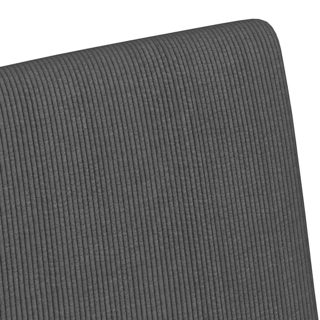 Esszimmerstühle mit Rollen 2 pcs Dunkelgrau 57 x 66 x 94 cm