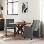 Esszimmerstühle mit Rollen 2 pcs Dunkelgrau 57 x 66 x 94 cm