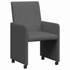 Esszimmerstühle mit Rollen 2 pcs Dunkelgrau 57 x 66 x 94 cm