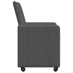 Esszimmerstühle mit Rollen 2 pcs Dunkelgrau 57 x 66 x 94 cm