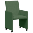 Esszimmerstühle mit Rollen 2 pcs Grau-Grün 57 x 66 x 94 cm