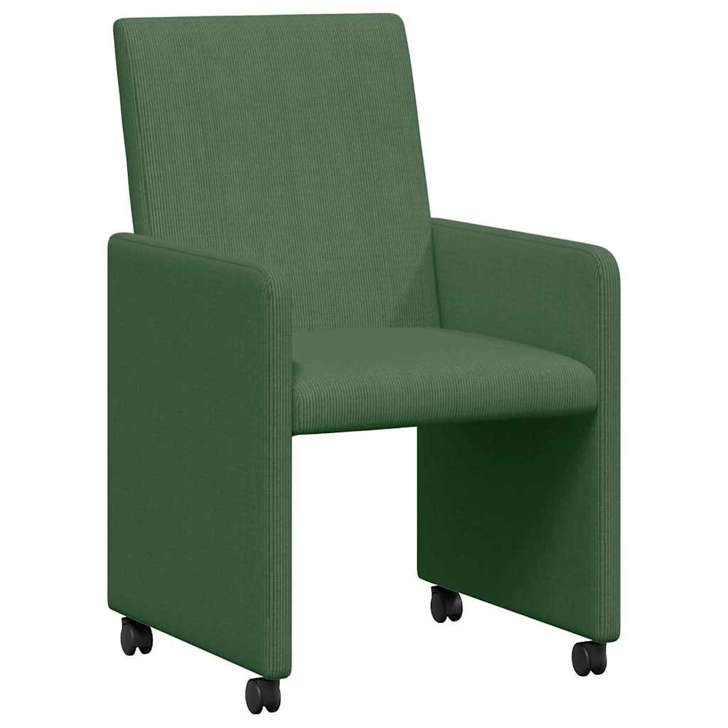 Esszimmerstühle mit Rollen 2 pcs Grau-Grün 57 x 66 x 94 cm