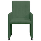 Esszimmerstühle mit Rollen 2 pcs Grau-Grün 57 x 66 x 94 cm