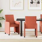 Esszimmerstühle mit Rollen 2 pcs Rot orange 57 x 66 x 94 cm