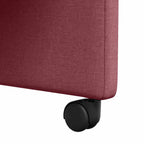 Esszimmerstühle mit Rollen 2 pcs Weinrot 57 x 66 x 94 cm Stoff