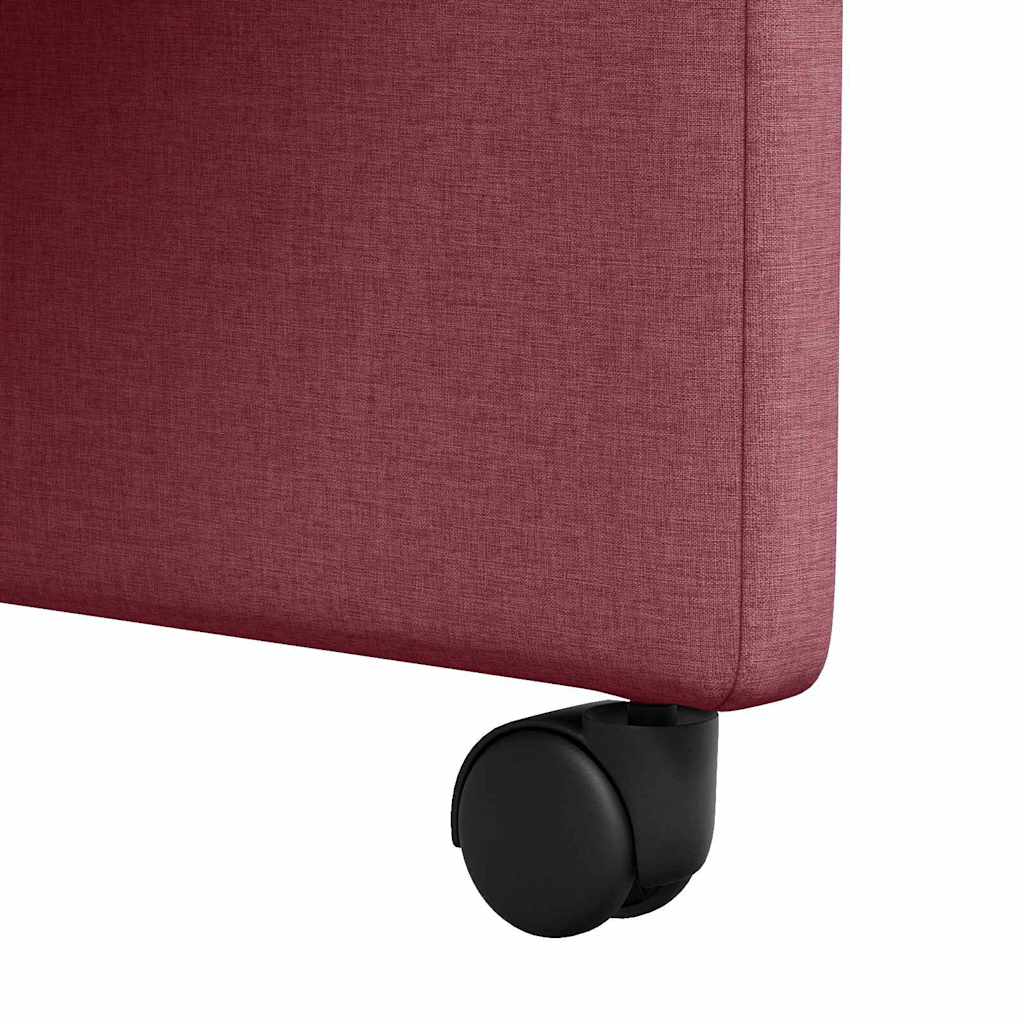 Esszimmerstühle mit Rollen 2 pcs Weinrot 57 x 66 x 94 cm Stoff