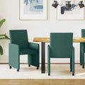 Esszimmerstühle mit Rollen 2 pcs Dunkelgrün 57 x 66 x 94 cm