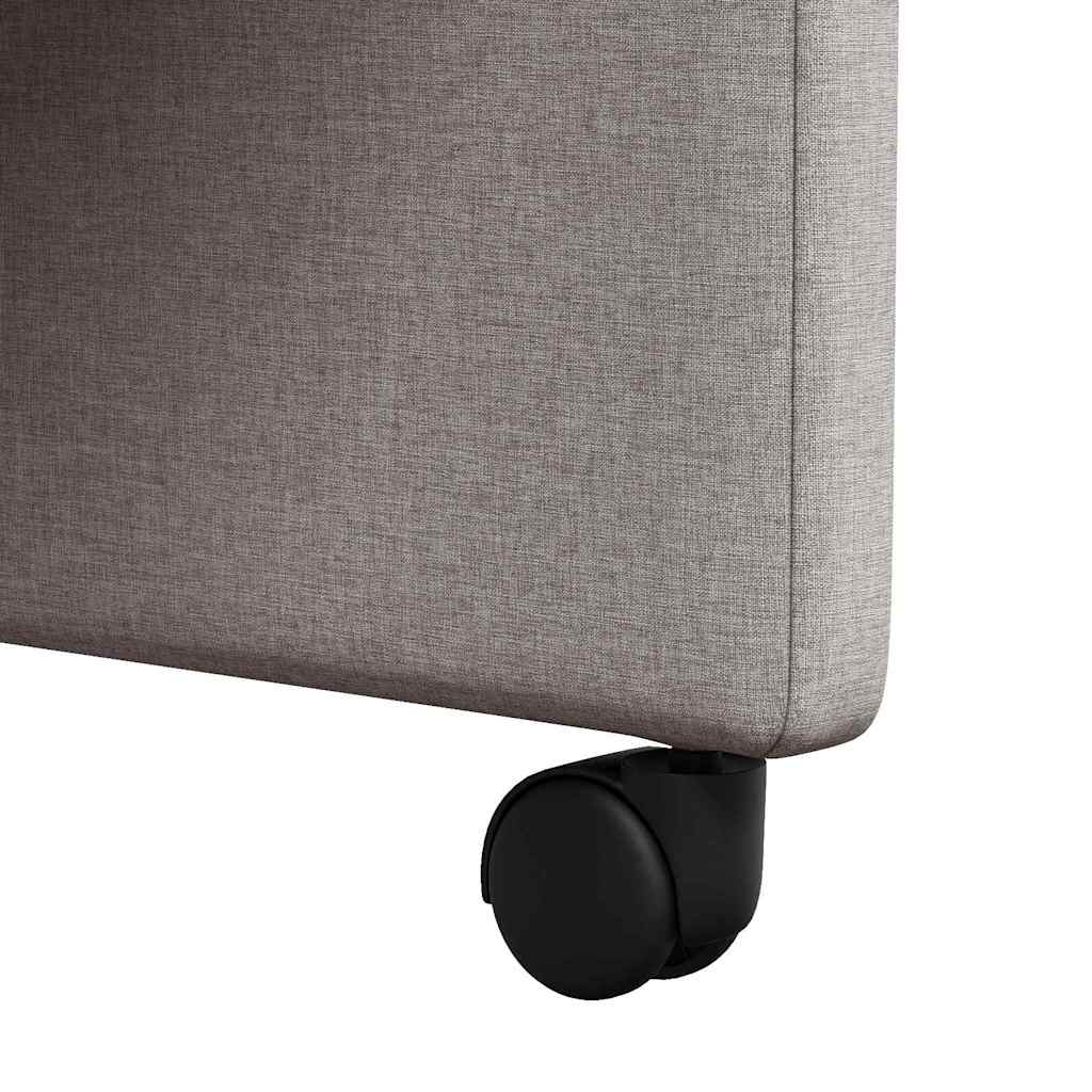 Esszimmerstühle mit Rollen 2 pcs Taupe 57 x 66 x 94 cm Stoff