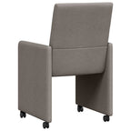 Esszimmerstühle mit Rollen 2 pcs Taupe 57 x 66 x 94 cm Stoff