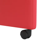 Esszimmerstühle mit Rollen 2 pcs Rot 57 x 66 x 94 cm Kunstleder