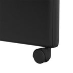 Esszimmerstühle mit Rollen 2 pcs Schwarz 57 x 66 x 94 cm