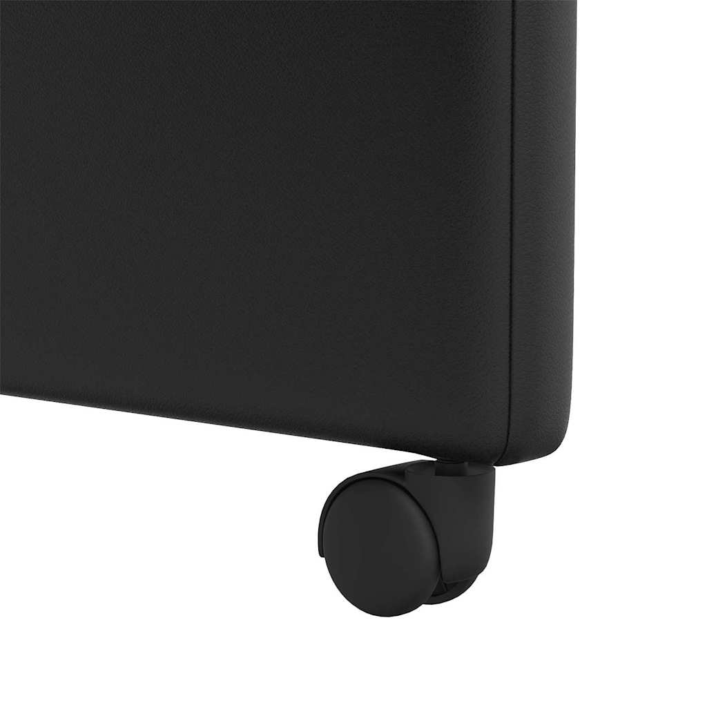 Esszimmerstühle mit Rollen 2 pcs Schwarz 57 x 66 x 94 cm