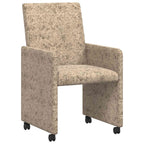 Esszimmerstühle mit Rollen 2 pcs Hellgrau 57 x 66 x 94 cm